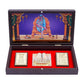 Golden Peacock Brown & Blue 24 CT Gold Foil Wooden Sri Sai Baba Pooja Box | Swadesiicart