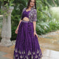 Lorenvalley Pure Chinnon With Rich Embroidered Sequins Work Lehenga Choli with Koti | Swadesiicart