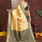 Aastha Fashion Cream Tissue Silk Woven Saree