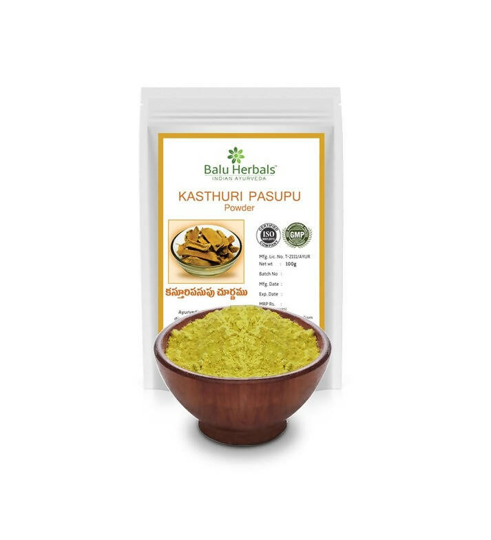 Balu Herbals Wild Turmeric (Kasthuri Pasupu) Powder - Balu Herbals
