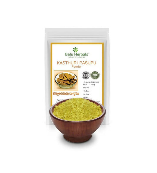 Balu Herbals Wild Turmeric (Kasthuri Pasupu) Powder - Balu Herbals