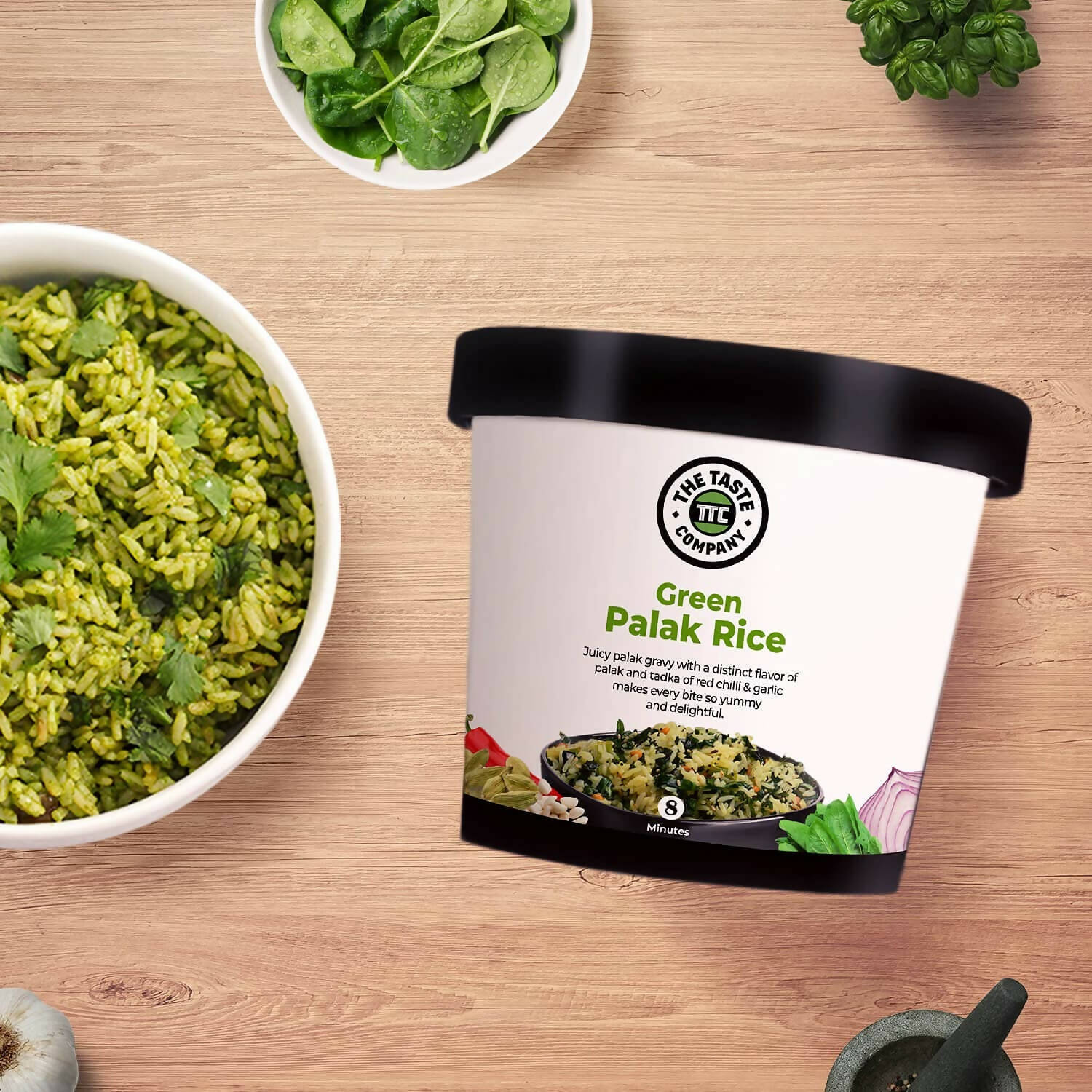 The Taste Company Green Palak Rice - Swadesiicart