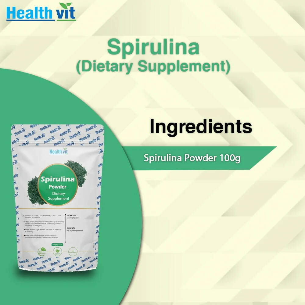 Healthvit Natural Spirulina Powder | Swadesiicart