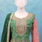 Anaita Peach Digital print with Embroidered Silk Stitched Plazo Suit