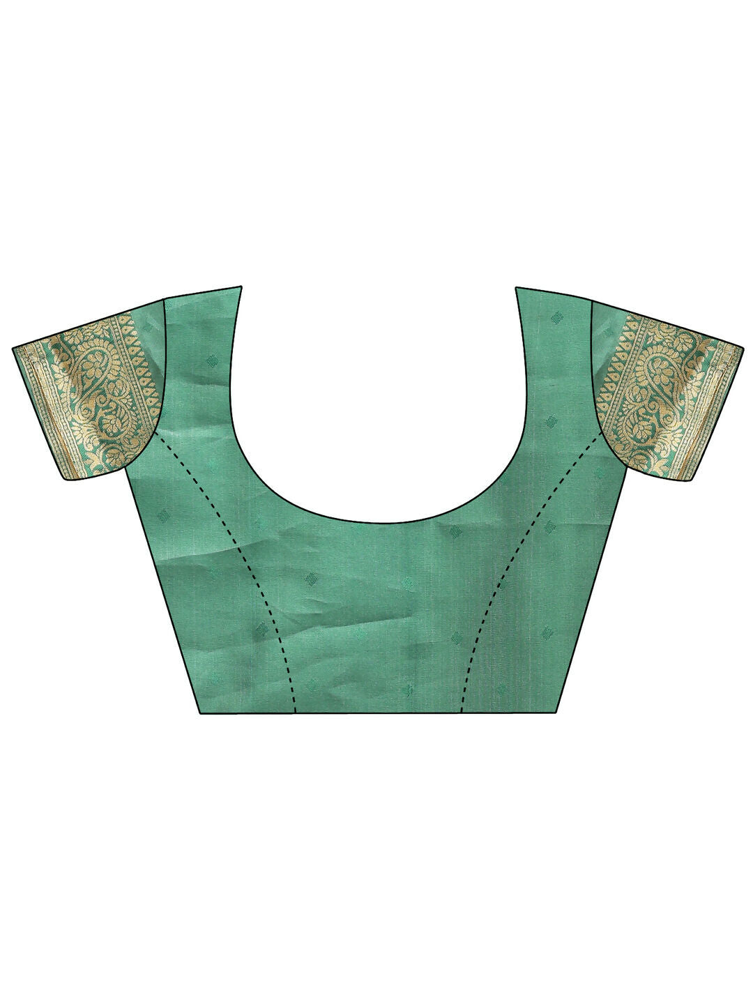 Astita Aura Silk Cream Green Banarasi Silk Saree | Swadesiicart
