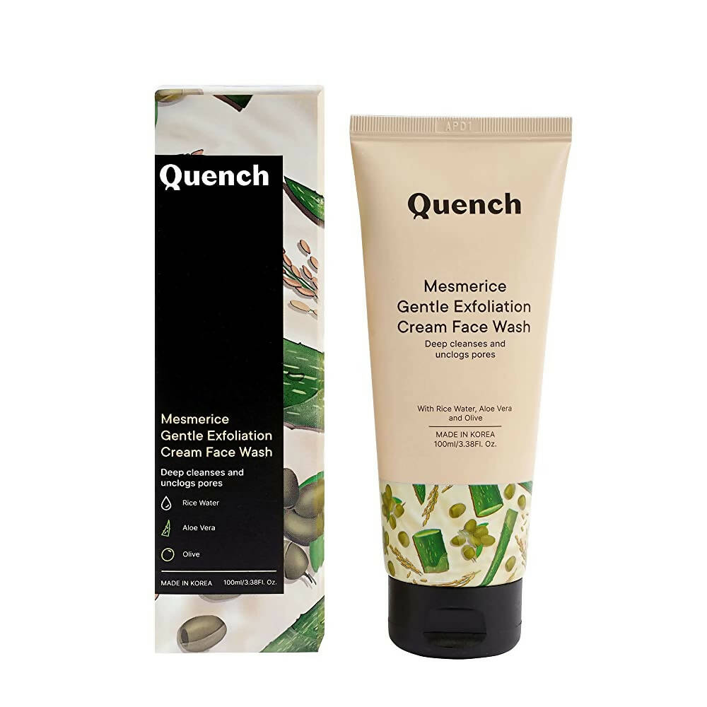 Quench Botanics Mesmerice Gentle Exfoliation Cream Face Wash - Korean Skincare | Swadesiicart