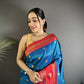 Joban Fashion Royal Blue Banarasi Soft Silk Woven Butti Saree | Swadesiicart