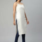 Ahalyaa Womens Off White Pure Cotton Printed Kurtas | Swadesiicart