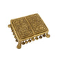 eCraftIndia Gold-Toned Handcrafted Brass Traditional Pooja Chowki With Bells | Swadesiicart