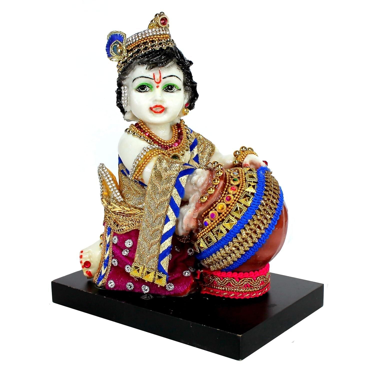Esplanade Resin Krishna Makhan Chor Statue - Swadesiicart