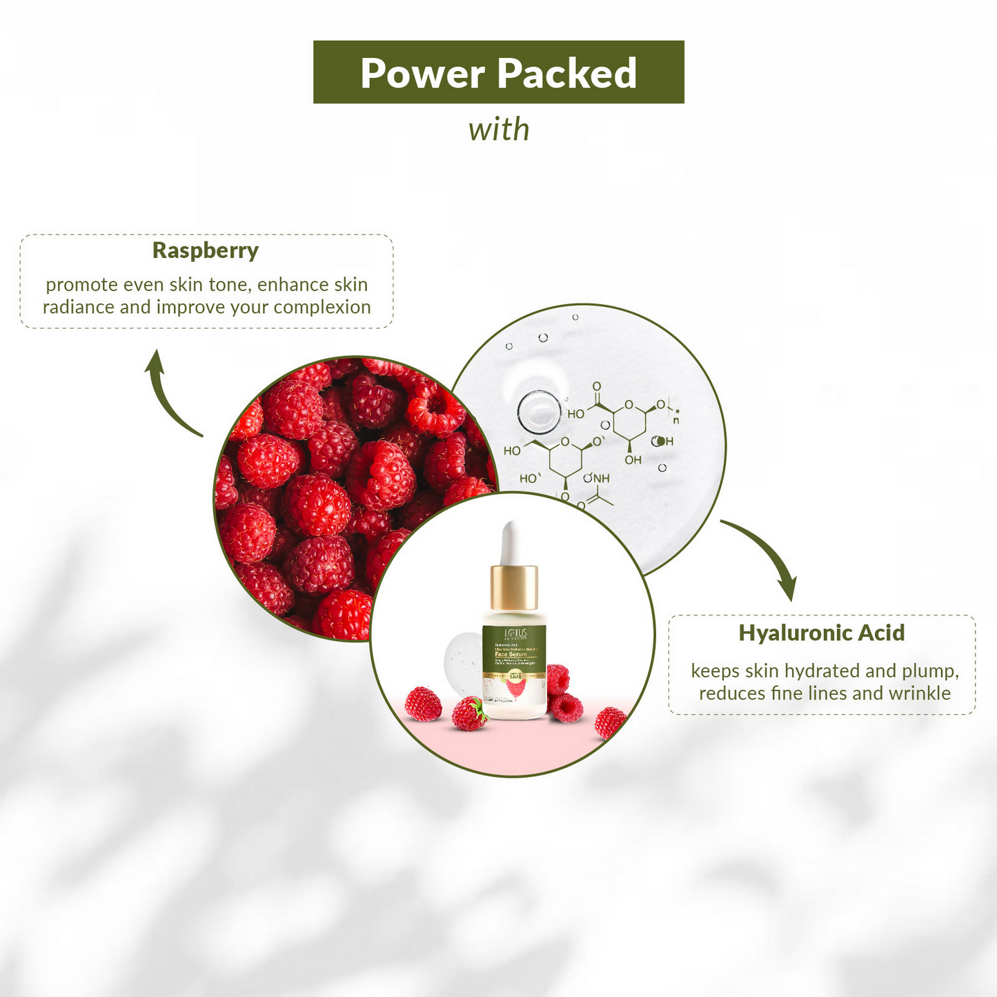 Lotus Botanicals Hyaluronic Acid & Raspberry Ultra Glow & Hydration Boosting Serum | Swadesiicart