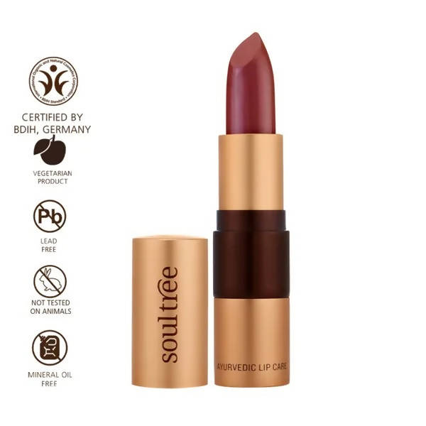 Soultree Ayurvedic Lipstick Raspberry Crush 640 - Swadesiicart