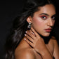 Silver-Plated Contemporary Drop Earrings - Ruby Raang - Swadesiicart