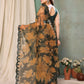 Aafreen Partywear Designer Green Georgette Fancy Saree