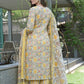 BulBul Fashionista Mustard Cotton Kurta Set with Dupatta - Swadesiicart