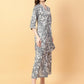 Joban Fashion Grey Cotton Printed & Hand Work Co-ord Set - Swadesiicart