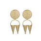 Joban Fashion Women Matte Gold Brass Earrings | Swadesiicart