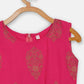 Ahalyaa Pink Rayon Printed Kids Kurta Sharara Set For Girls | Swadesiicart