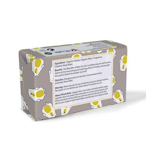 Mirah Belle Honey Beer Skin Softening Soap - Swadesiicart