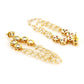 Gold-Polished Off White Contemporary Drop Earrings - Ruby Raang - Swadesiicart