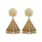 Joban Fashion Women Matte Gold Brass Earrings | Swadesiicart