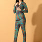 Myshka Women's Multi Printed Coat With Trousers - Swadesiicart