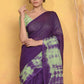 Very Much Indian Tie & Dye Handloom Mul Cotton Saree - Blue Green | Swadesiicart