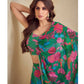 Anaita Dark Green Real Chinon Stitched Suit with Printed & Embroidery hand work