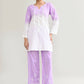 Joban Fashion Womens Cotton ChikanKari Purple Cord set - Swadesiicart
