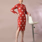Myshka Women's Rust Printed Round Neck Party Top With Skirt Co-ord set - Swadesiicart