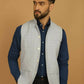 Even Apparels Nehru Jacket With Welt Pockets - Blue | Swadesiicart
