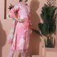 Jyoti Fashion Women's Pink Cotton Floral Digital Print & Floral Embroidered Cutwork Border Sequins Work Kurta with Trouser & Dupatta | Swadesiicart