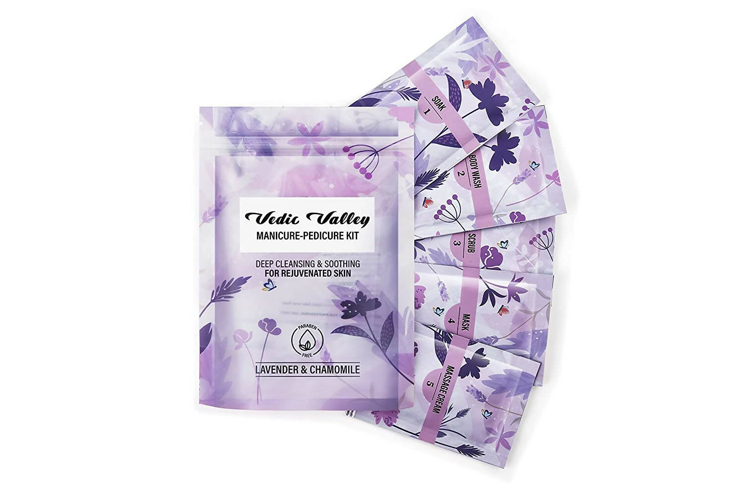 Vedic Valley Manicure and Pedicure Kit - Lavender and Chamomile - Swadesiicart