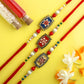 Set of 3 Meenakari Rakhi With Dry Fruits & Gulab Jamun | Swadesiicart