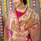 Jyoti Fashion Women's Maroon Paithani Silk Zari Woven Saree with Blouse | Swadesiicart