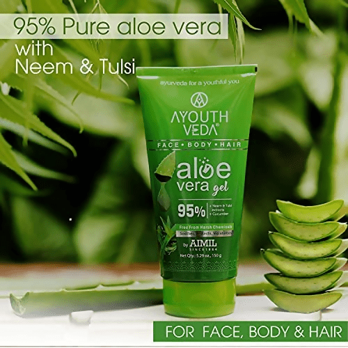 Ayouthveda Aloe Vera Face Gel - Swadesiicart