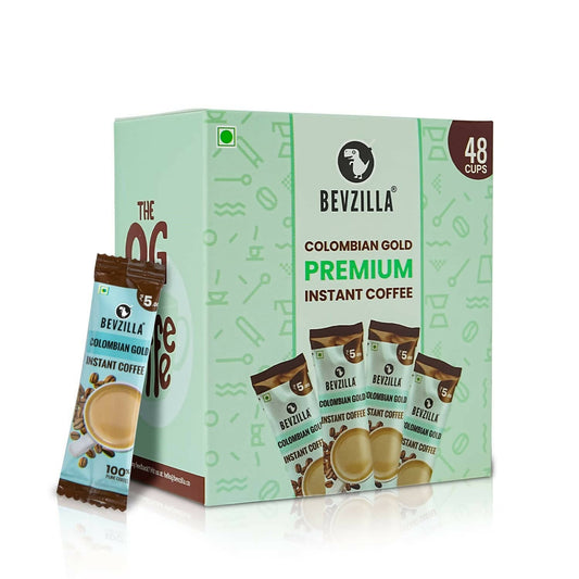 Bevzilla Instant Coffee Powder Sachets (Colombian Gold) | Swadesiicart