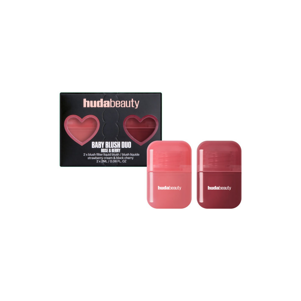 Huda Beauty Baby Blush Duo - Rose & Berry | Swadesiicart
