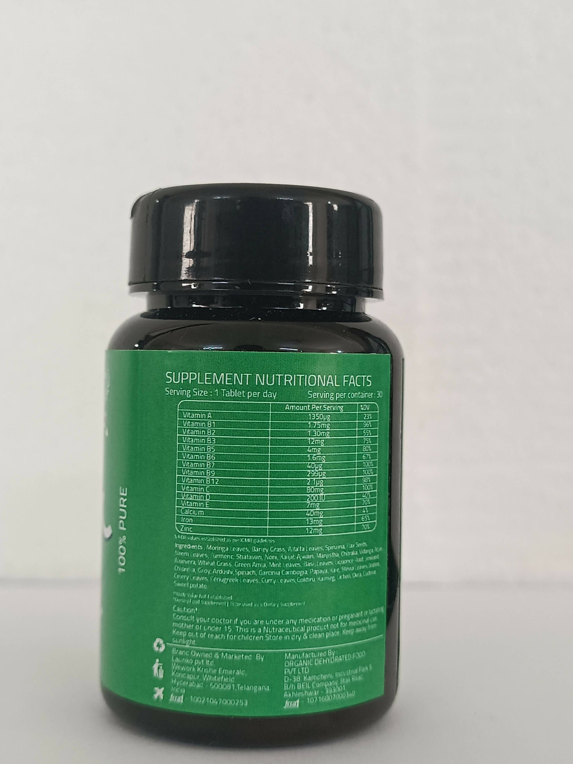 Laurik Multivitamin Tablets For Men | Vitamin A, C, D ,E With B Vitamins, Iron, Zinc & Calcium Supplements For Overall Health | Swadesiicart