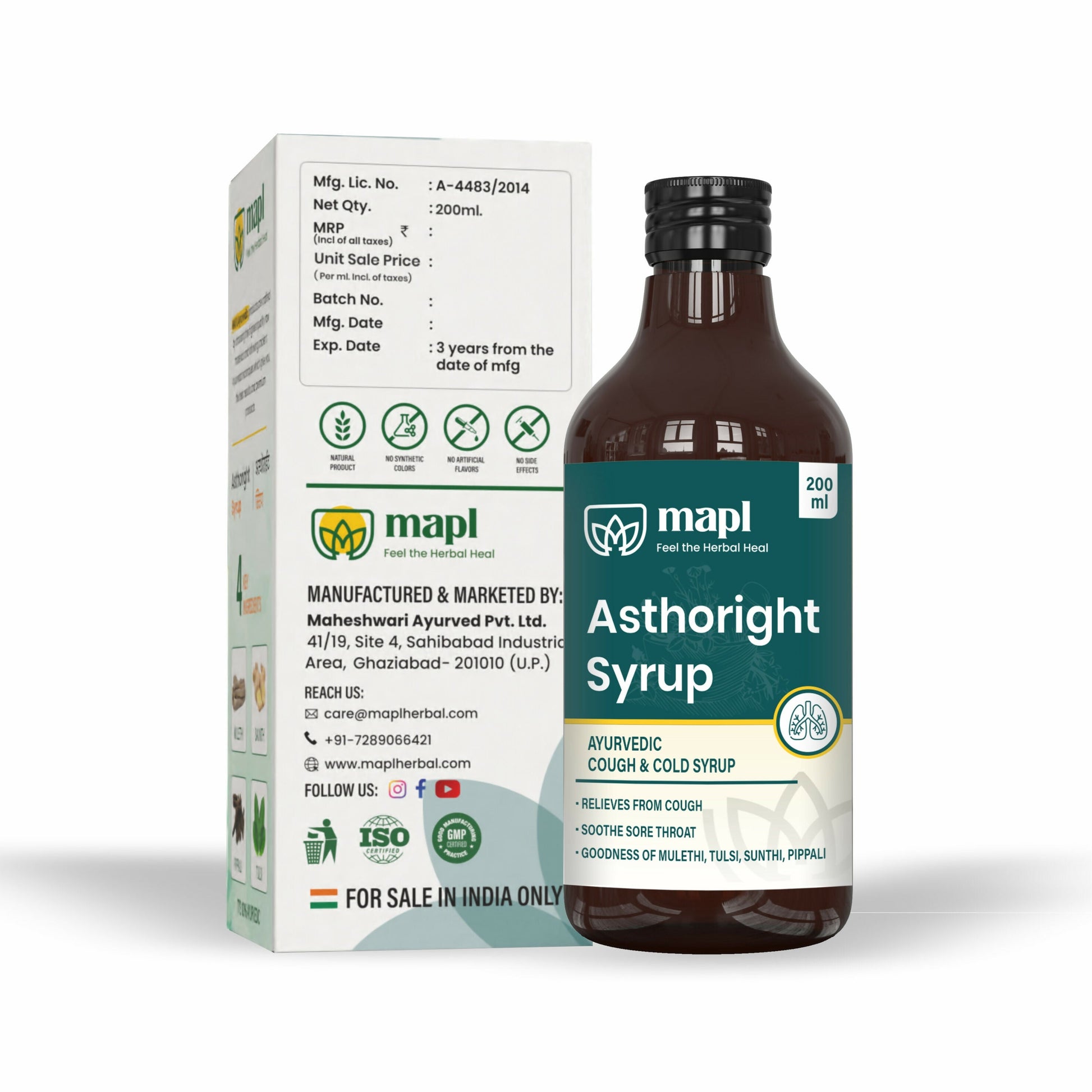 MAPL Asthoright Syrup | Swadesiicart