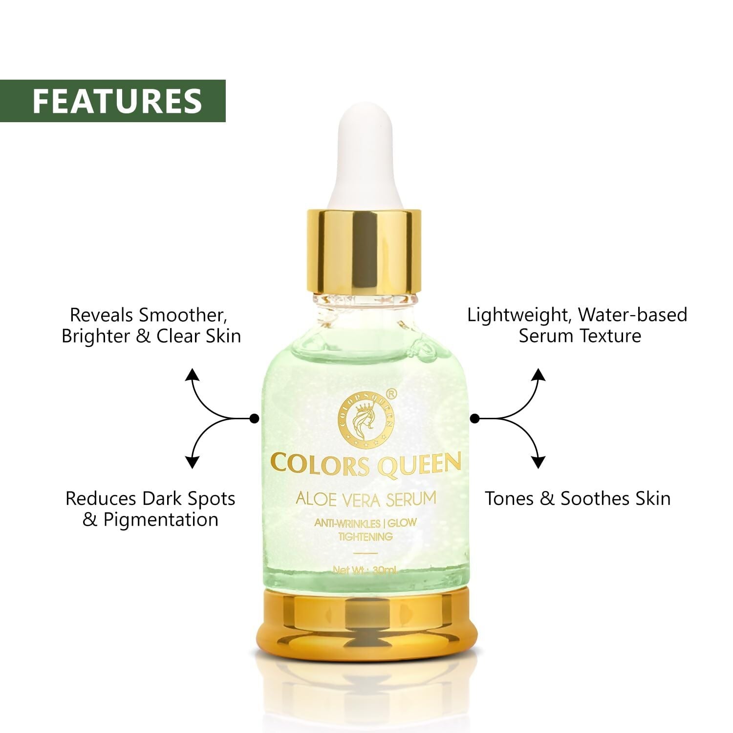 Colors Queen Aloe Vera Face Serum | Swadesiicart