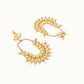 Nuyug 22k Gold Plated Royal Pearl Accent Kundan Earrings | Swadesiicart