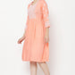 PAVONINE Mustard Color Burfi Design Embroidery Dress For Women | Swadesiicart