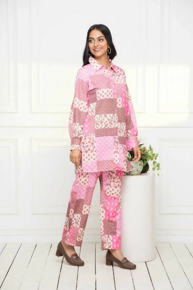 Myshka Multi-Printed Women Bling & Sparkly Co-Ords - Swadesiicart