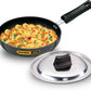 Hawkins Futura Hard Anodised Frying Pan 22 cm Diameter with Lid 1 L (AF22RS) - Swadesiicart