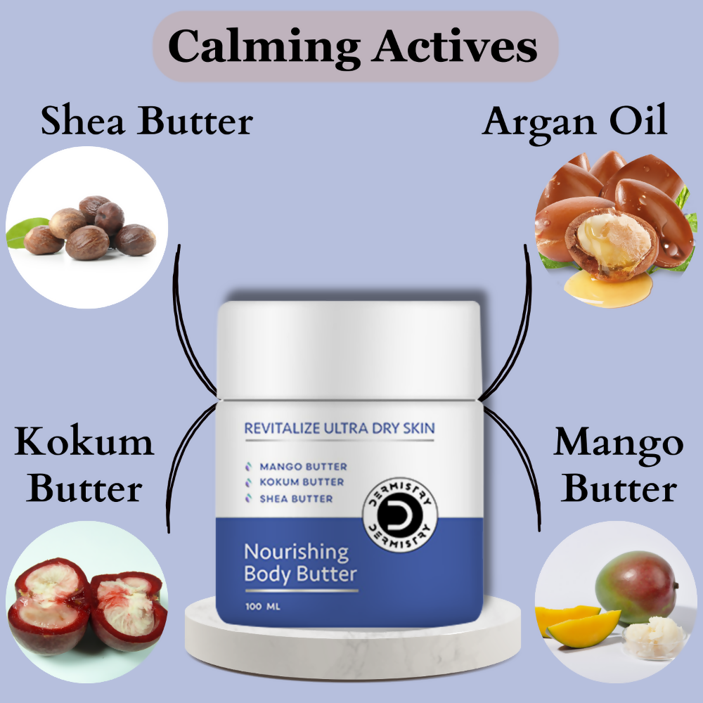 Dermistry Revitalizing Nourishing Body Butter for Ultra Dry & Flaky Skin Mango Kokum & Shea Butter - Swadesiicart