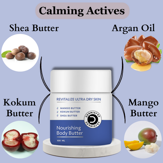 Dermistry Revitalizing Nourishing Body Butter for Ultra Dry & Flaky Skin Mango Kokum & Shea Butter - Swadesiicart