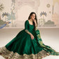 Anaita Dark Green Vichitra Silk Anarkali Suit with Embroidery Sequins