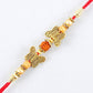 Ethnic Butterfly Rudraksha Rakhi & Soan Papdi | Swadesiicart