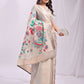 Shree Shyam Fashion Linen Cotton Cream Saree